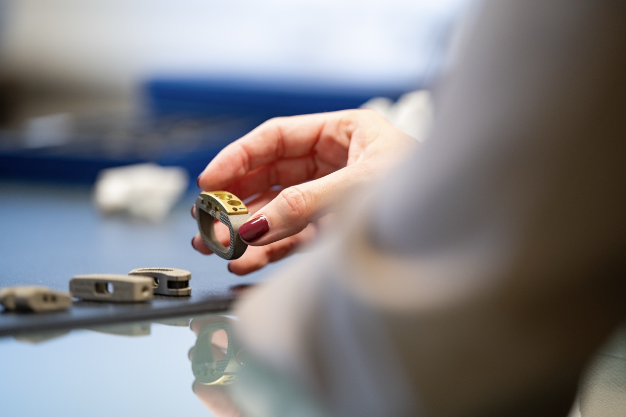 Wirbelsäulen-Implantat im Detail